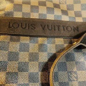 Louis Vuitton Damier Ebene Canvas Handbag in Brown and Tan